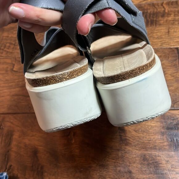 Ecco Titanium Gray Leather Corksphere Wedge, size 40 EU/9-9.5 US - Picture 7 of 10